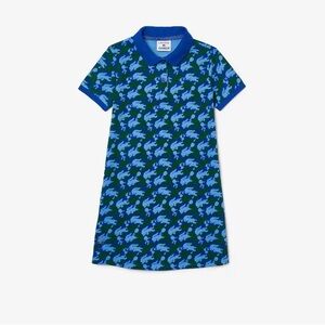 Kids' Lacoste × Minecraft Print Organic
Cotton Piqué Polo Dress 2T